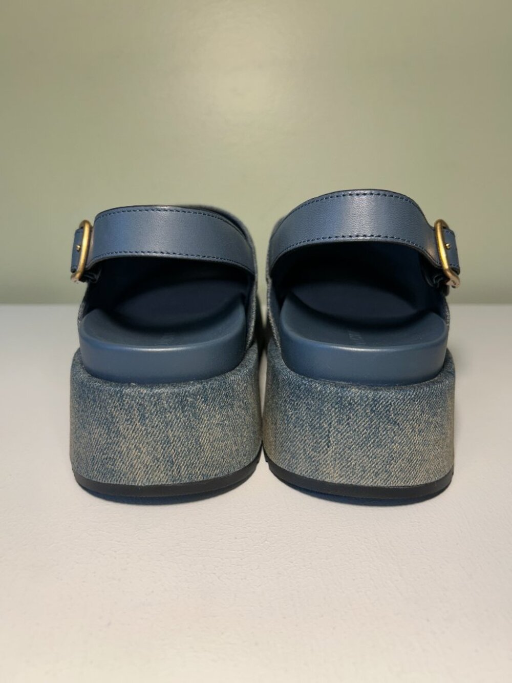 Coach Women's Sculpted C Platform Clog In Loved Denim - Picture 9 of 15